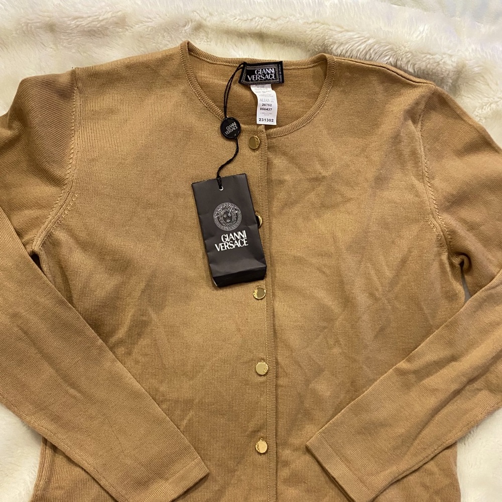 Versace Cardigan 100% wool NEW WITH TAGS